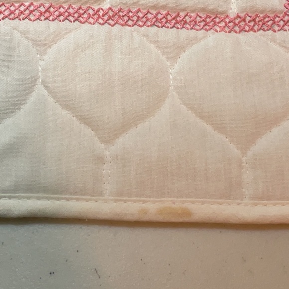 Vintage 1989 Baby Quilted Blanket and Bib in Orginal Marshall Fields Box! - Picture 4 of 12